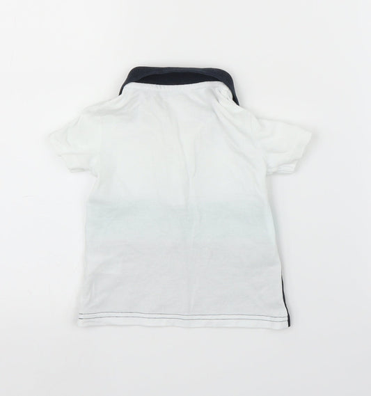 Matalan Boys White   Basic Polo Size 12-18 Months
