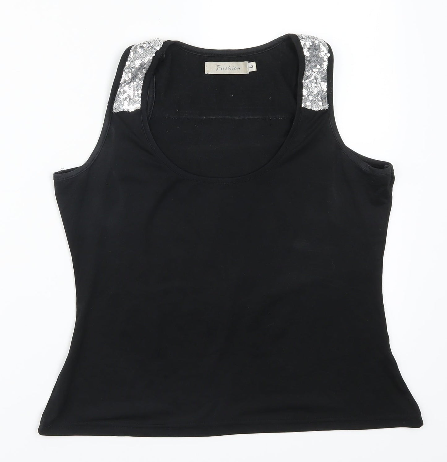 Fasion Womens Black   Cropped Tank Size L