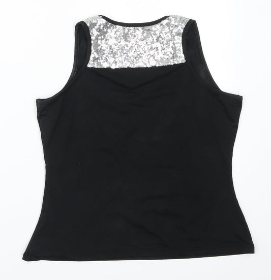 Fasion Womens Black   Cropped Tank Size L