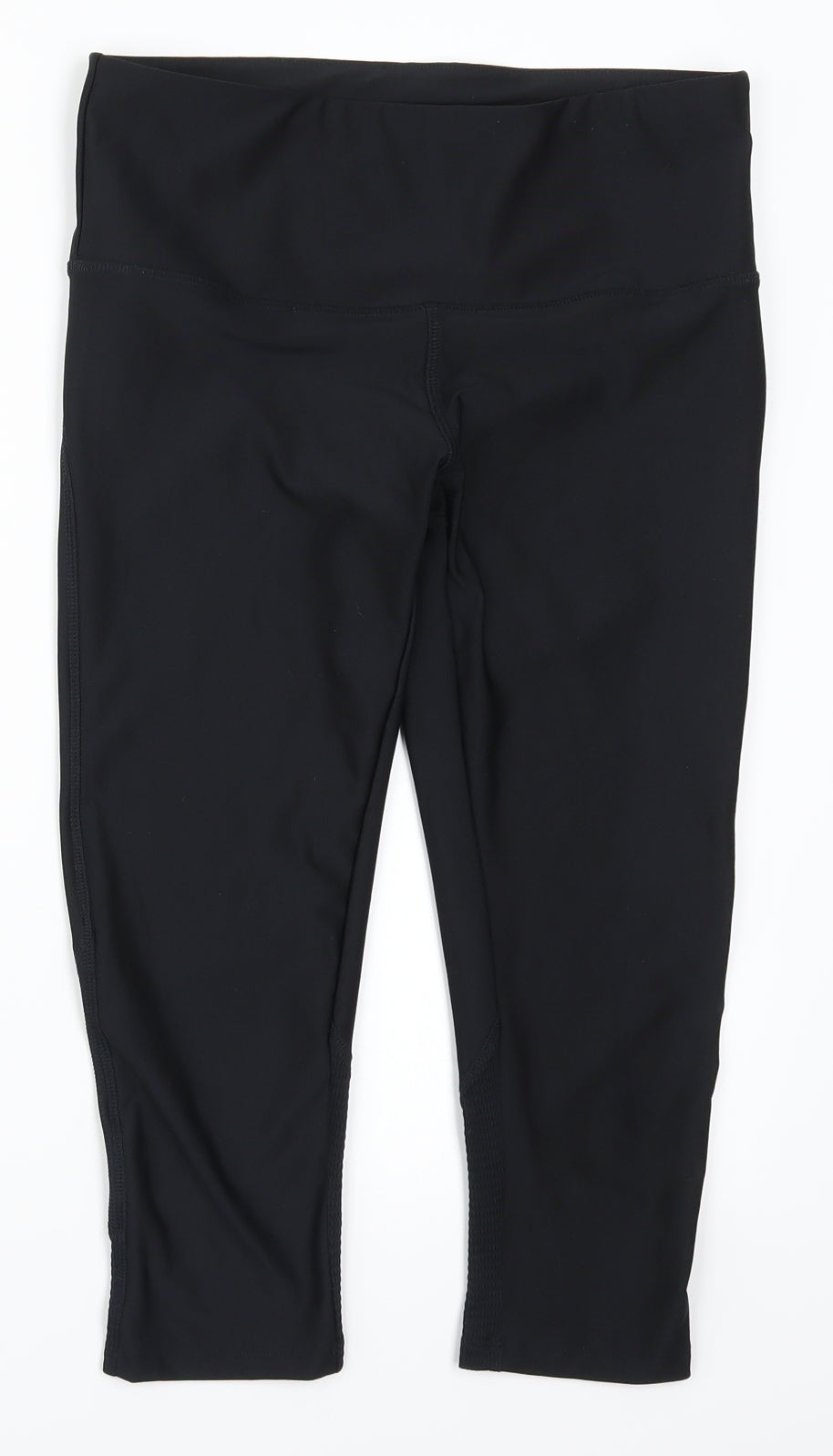 Preworn Womens Black   Cropped Leggings Size 10 L18 in