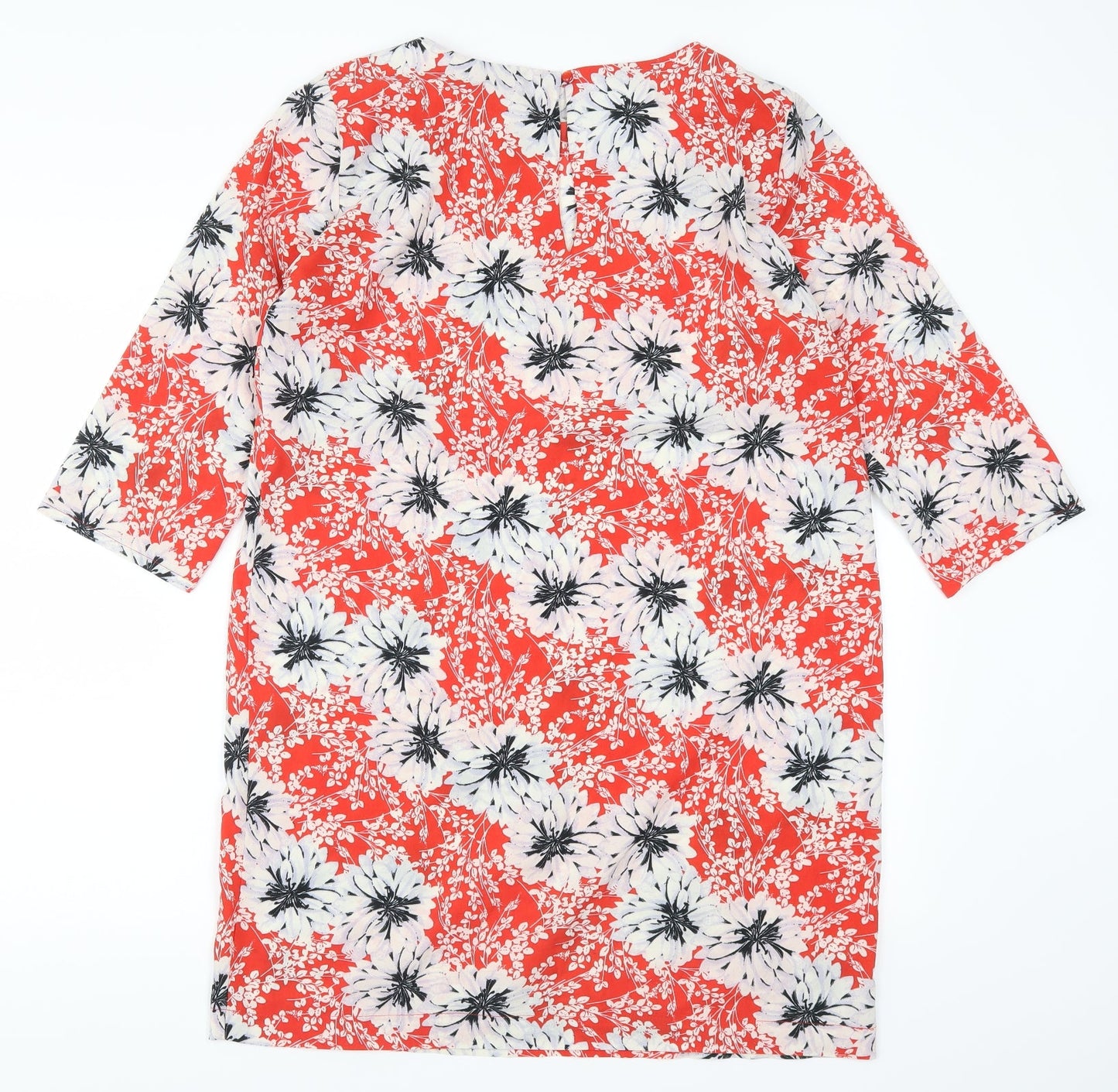 Dorothy Perkins Womens Red Floral  Basic T-Shirt Size 14