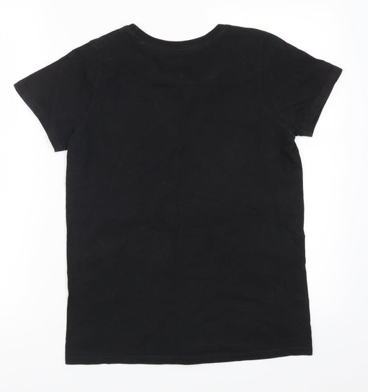 Hanes Womens Black   Basic T-Shirt Size S  - Marshmallows Can Not Fly Therefore I am a Marshmallow