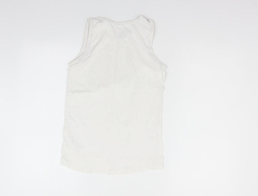 NEXT Girls Silver   Basic Tank Size 9 Years