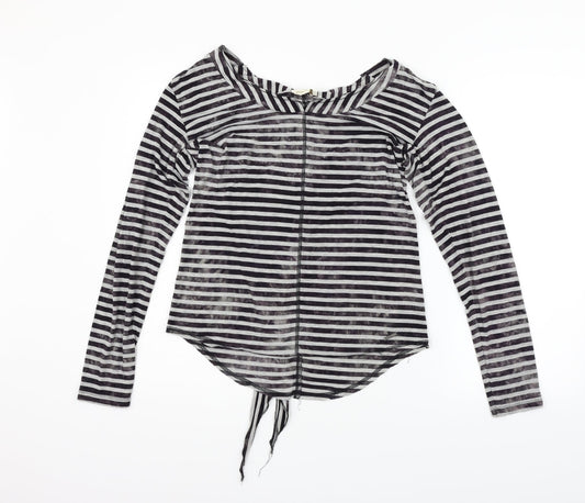 diesal  Womens Grey Striped  Pullover Jumper Size M