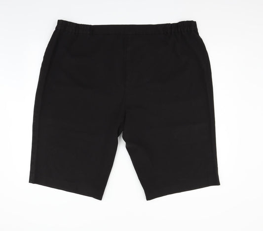 Simply Be Mens Black Houndstooth  Chino Shorts Size 26