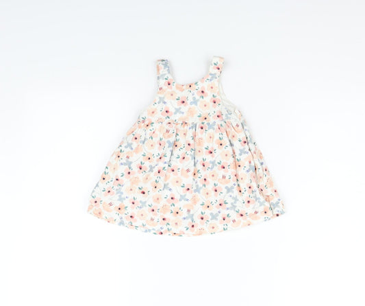 Marks and Spencer Girls White Floral  Fit & Flare  Size 3-6 Months
