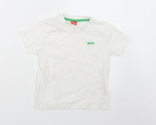 Slazenger Boys White   Basic T-Shirt Size 3-4 Years