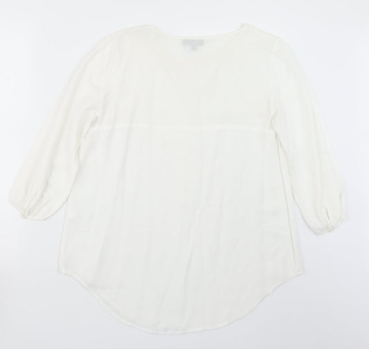 Spense Womens White   Basic Blouse Size M