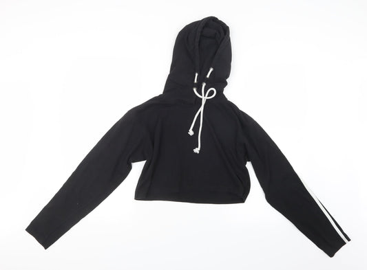 Missguided Womens Black   Pullover Hoodie Size 14  - Cropped