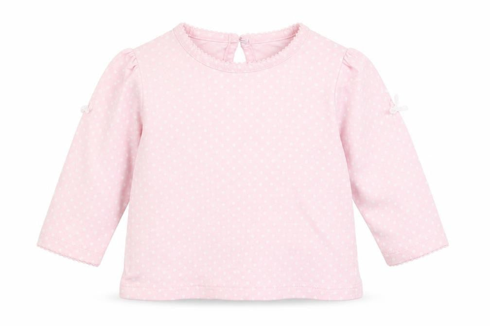 Disney Baby Pink Polka Dot  Basic T-Shirt Size 3-6 Months