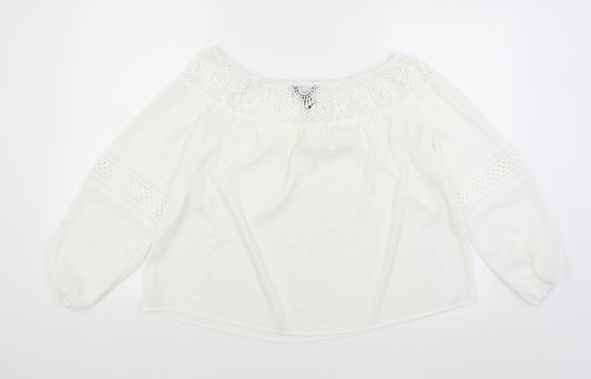 New Look Womens White   Basic Blouse Size 10