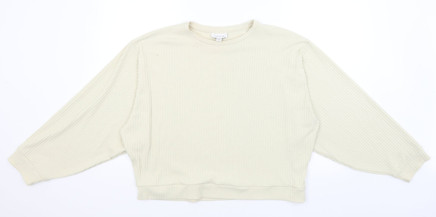 Topshop Womens Ivory   Pullover Jumper Size M