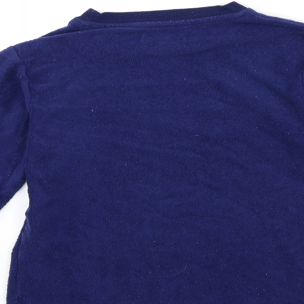 F&F Boys Blue  Fleece Pullover Sweatshirt Size 7-8 Years