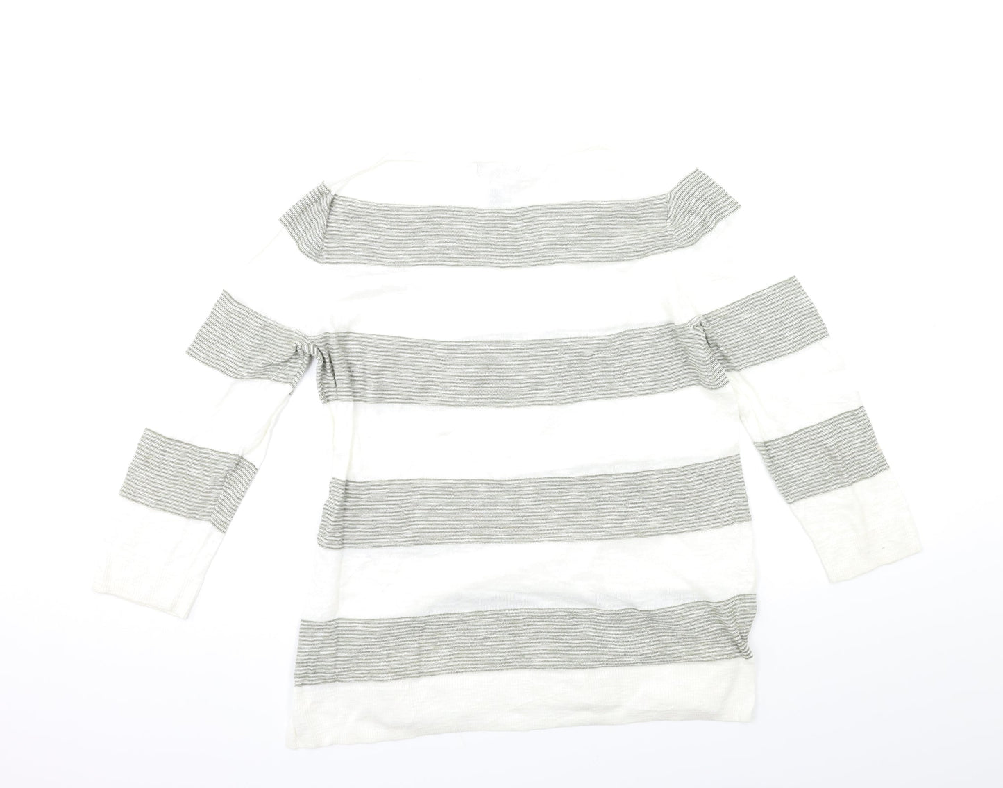 Gap Womens White Striped Knit Pullover Jumper Size M