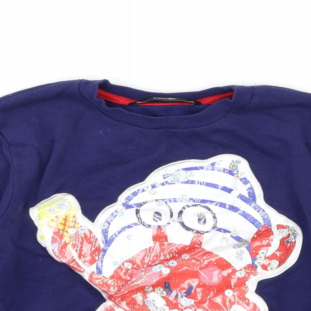 George Boys Blue   Pullover Sweatshirt Size 3 Years