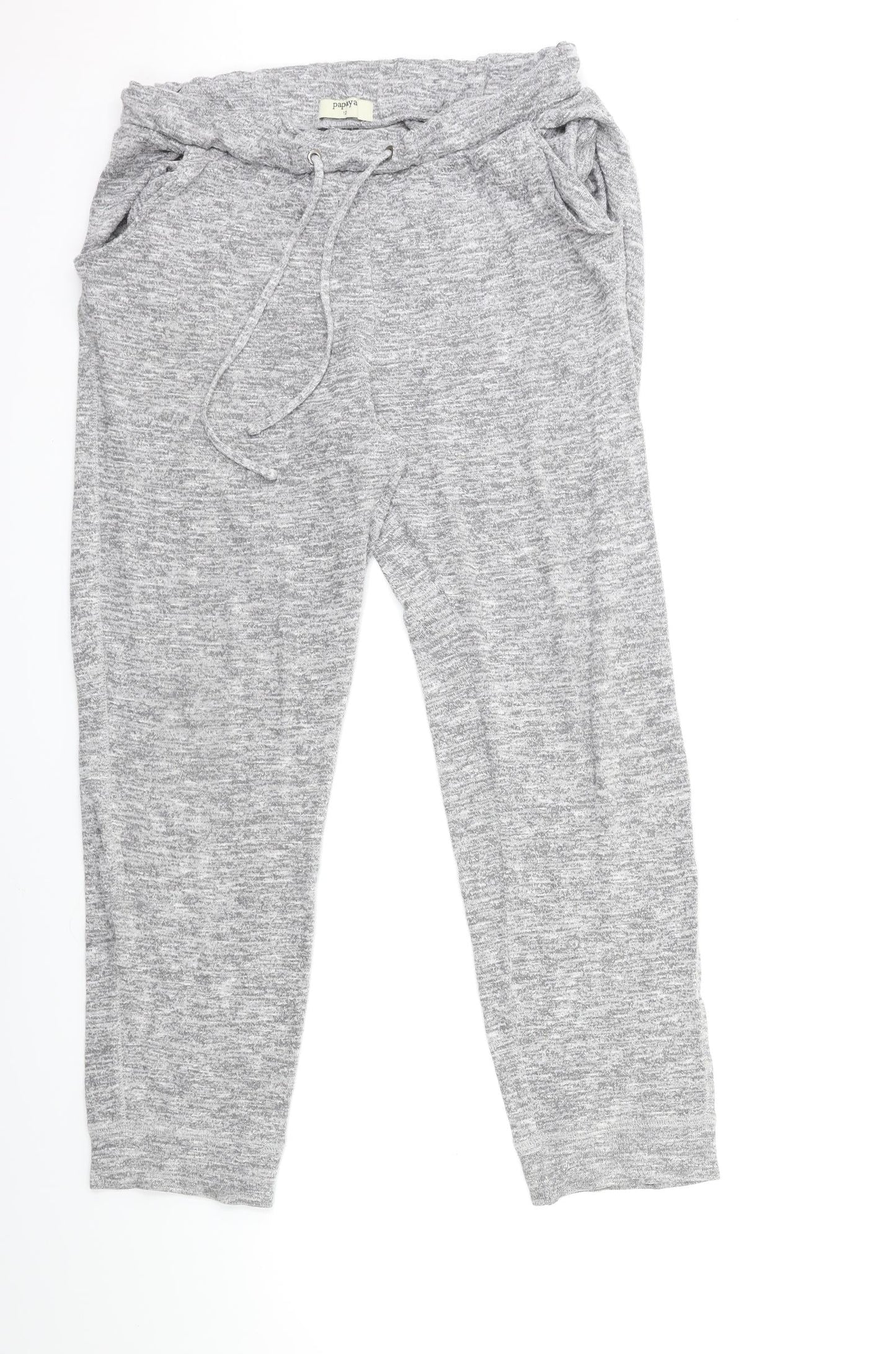 Papaya Womens Grey   Sweatpants Trousers Size 12 L26 in