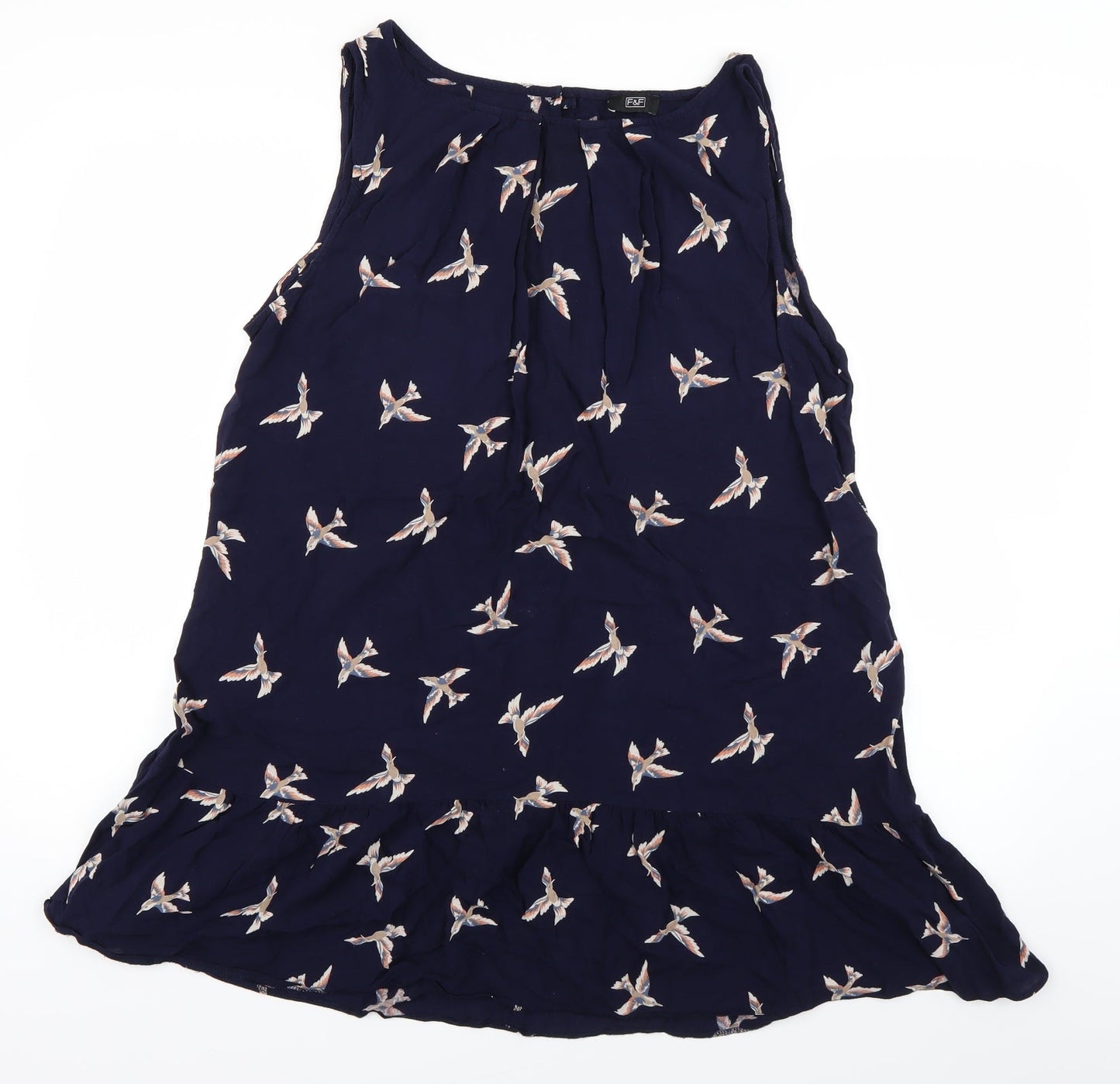 F&F Womens Blue Animal Print  Shift  Size 14