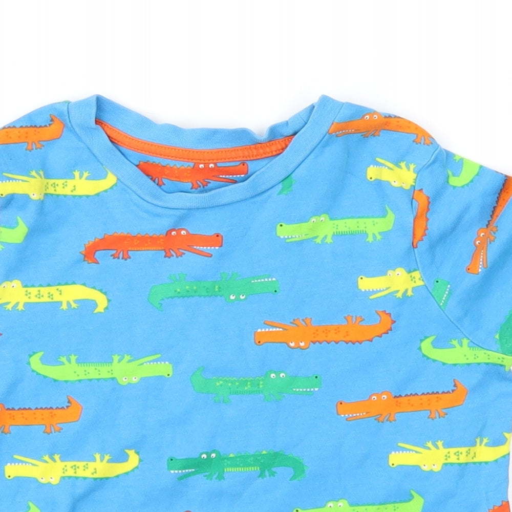 George Boys Blue Geometric  Basic T-Shirt Size 4-5 Years
