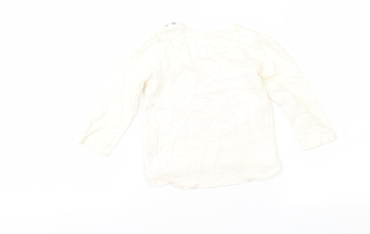 Nutmeg Girls Ivory   Basic T-Shirt Size 9-12 Months