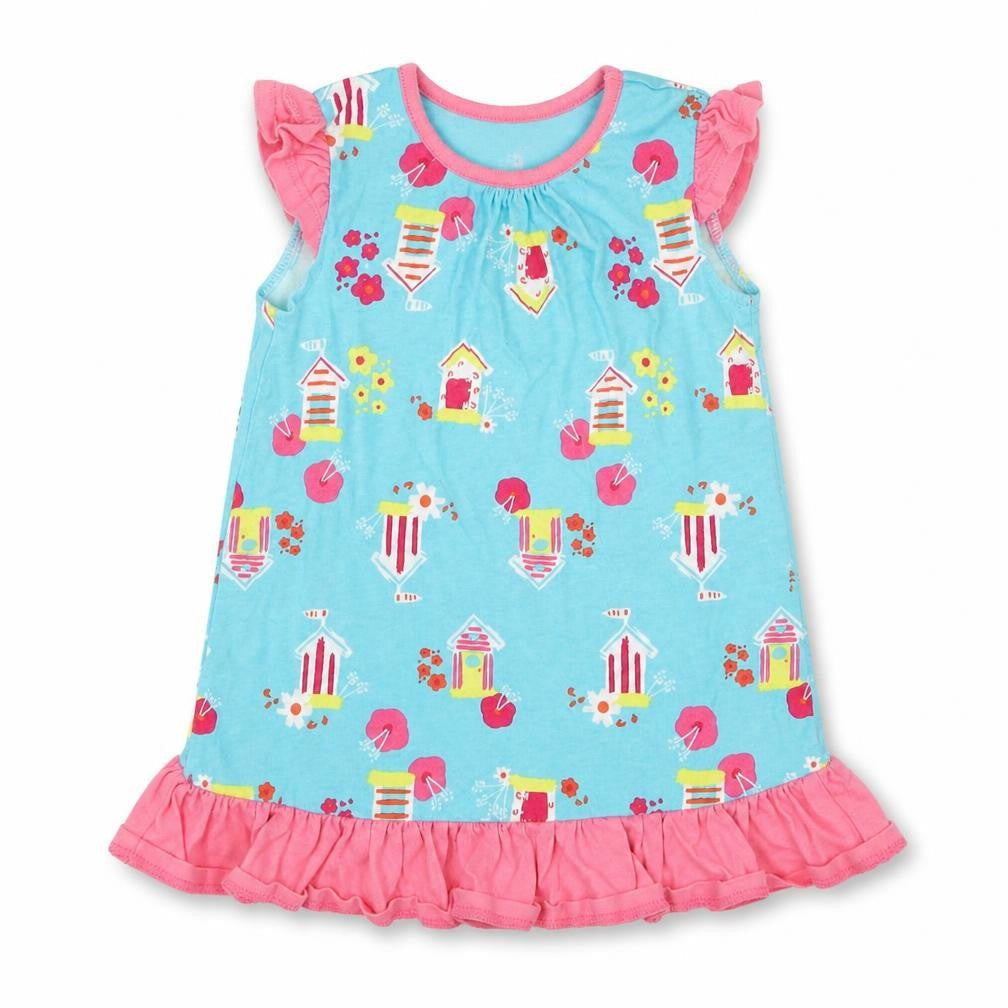 Front view of Ladybird girls’ multicoloured t-shirt dress, size 12-18, months