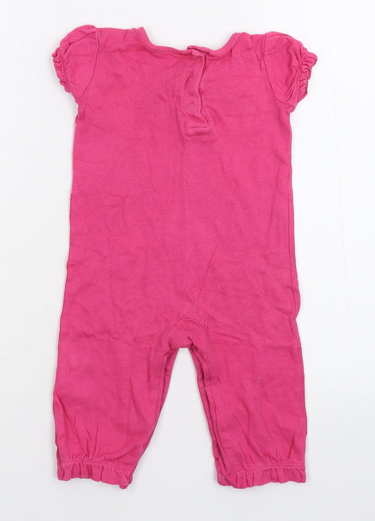 Gymboree Girls Pink Floral  Babygrow One-Piece Size 9-12 Months
