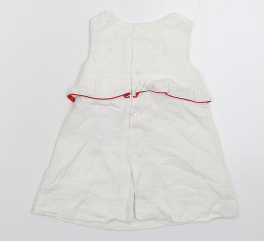 Zara Girls White   Fit & Flare  Size 12-18 Months