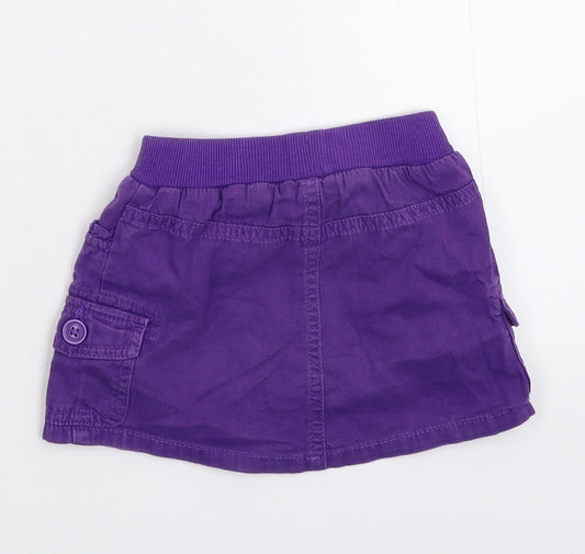 Preworn Girls Purple  Denim A-Line Skirt Size 2 Years