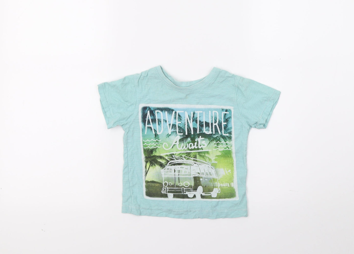 Primark Boys Green   Basic T-Shirt Size 2 Years  - Vw camper