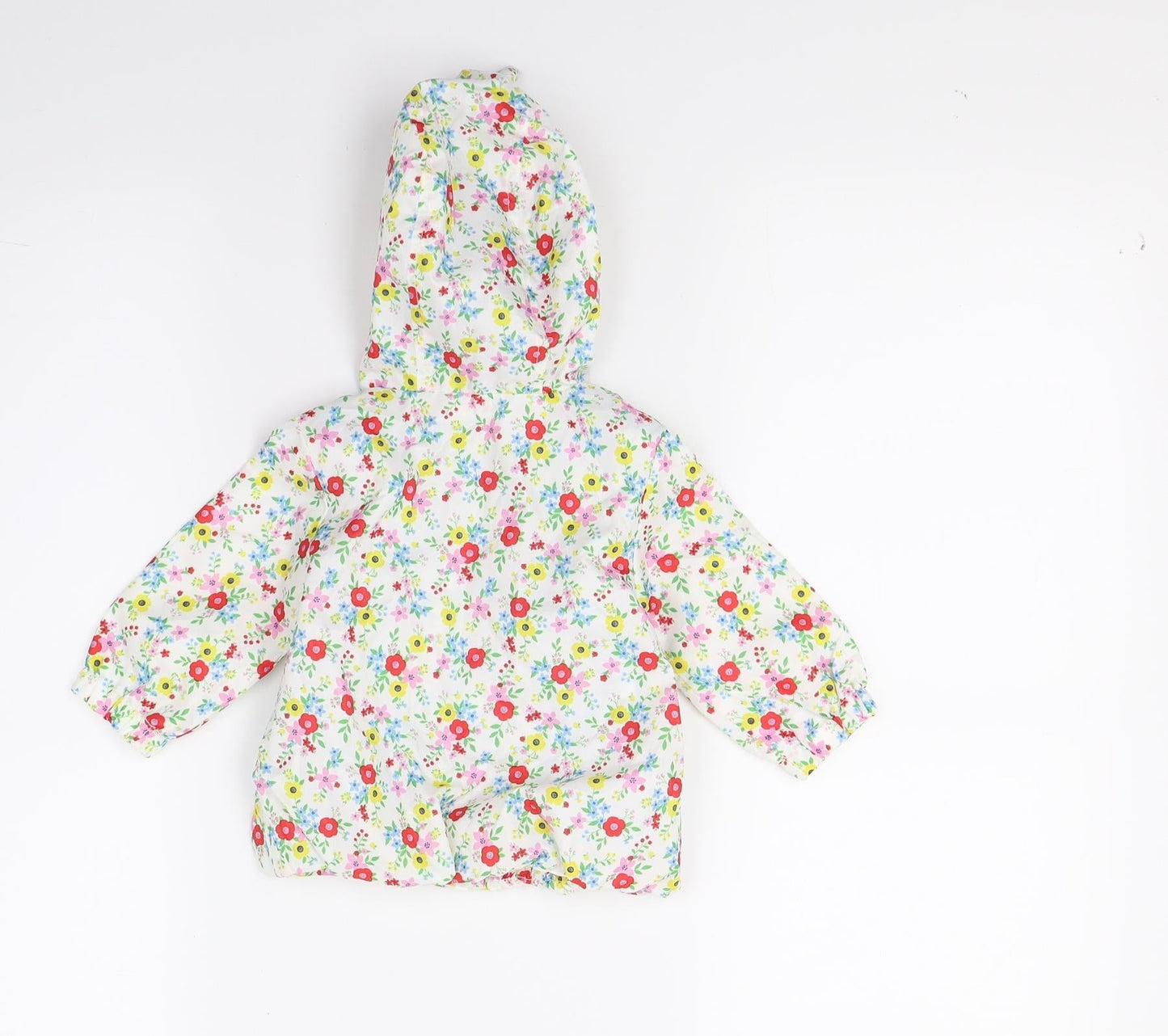 TU Girls White Floral  Basic Coat Coat Size 0-3 Months