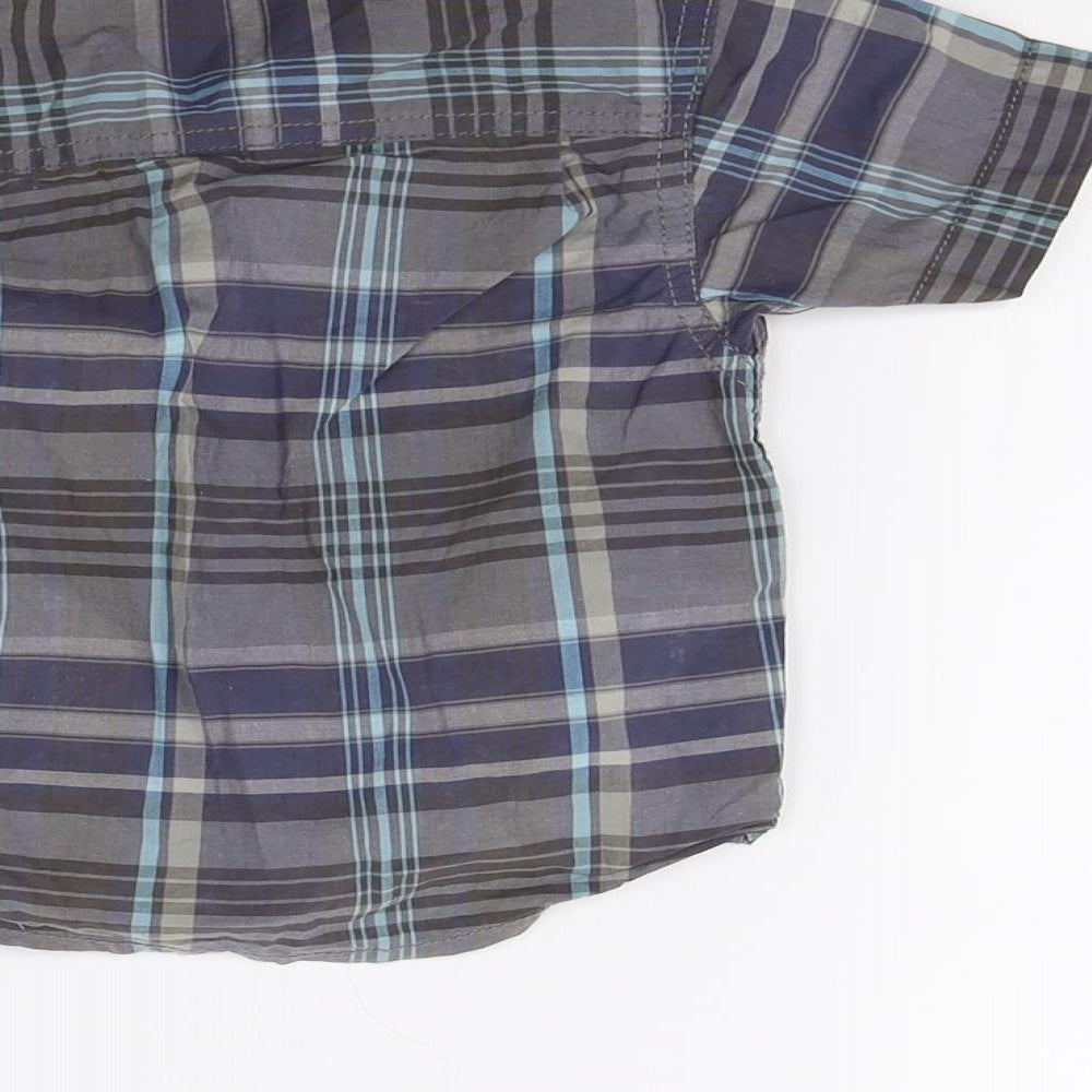 eARLY DAYS Boys Grey Check  Basic Button-Up Size 12-18 Months