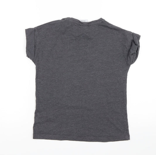 YD Girls Grey   Basic T-Shirt Size 9-10 Years