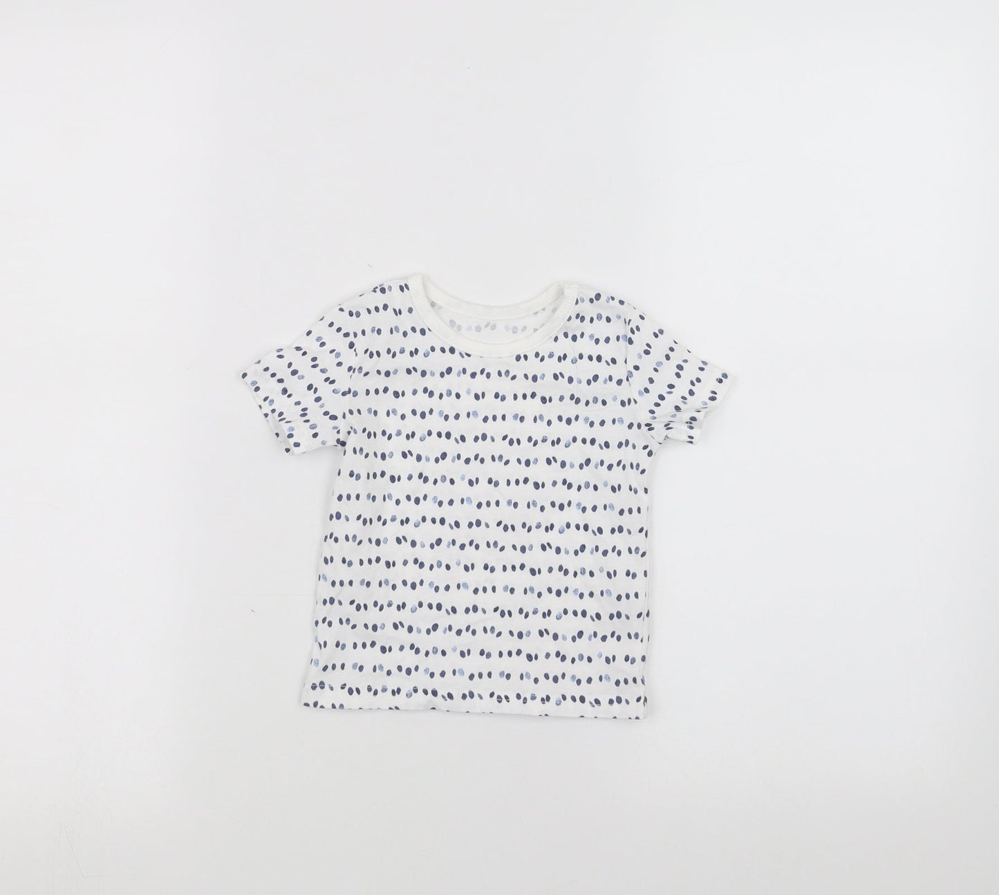 George Baby White Polka Dot  Basic T-Shirt Size 3-6 Months
