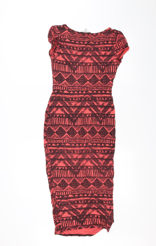 New Look Womens Red   Pencil Dress  Size 10