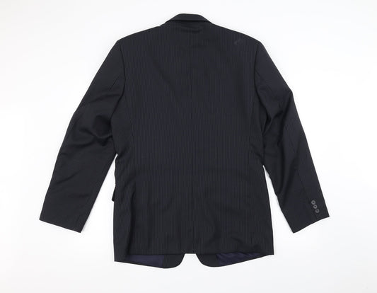 ALAN Mens Black   Jacket Suit Jacket Size 42