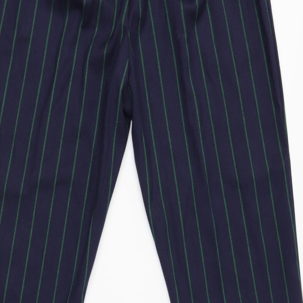 Pretty Little Thing Womens Blue Striped  Dress Pants Trousers Size 8 L28 in
