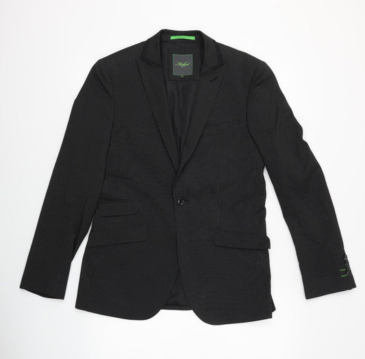 Method Mens Black Striped  Jacket Blazer Size 38