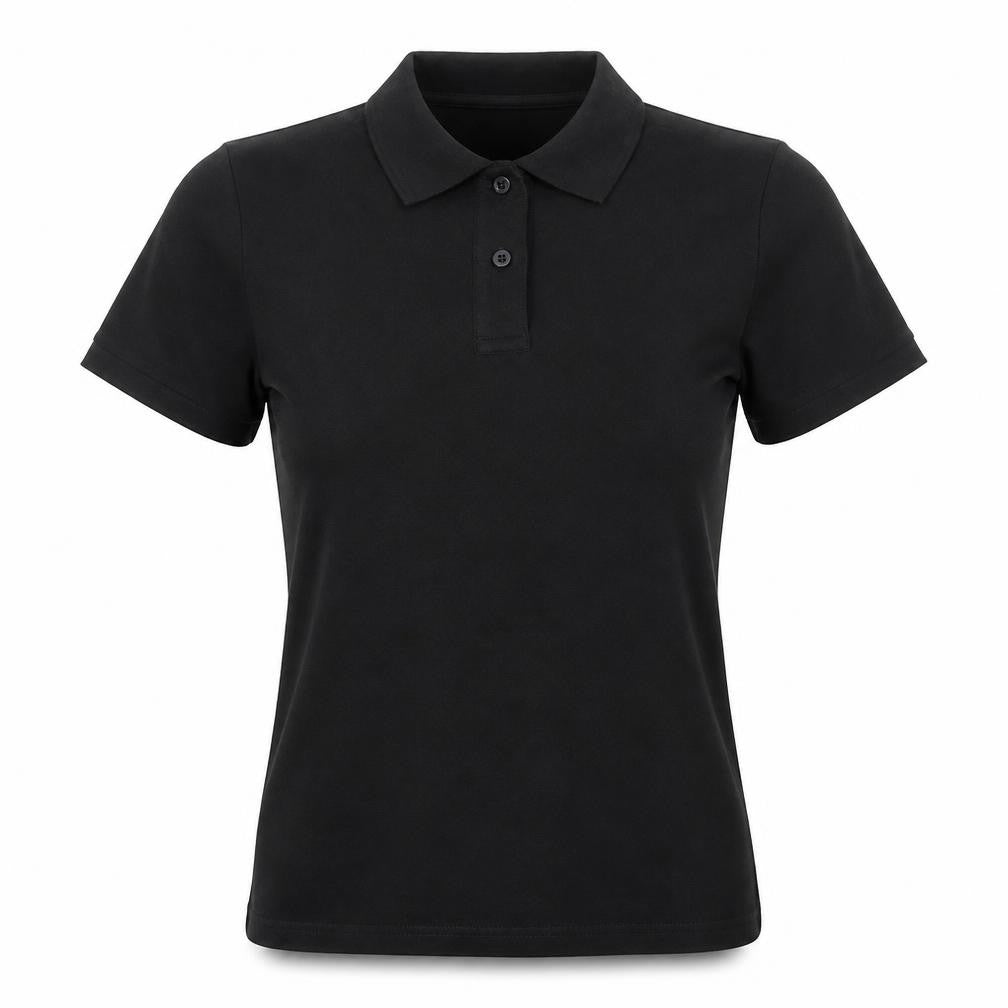Asquith & Fox Womens Black   Basic Polo Size M