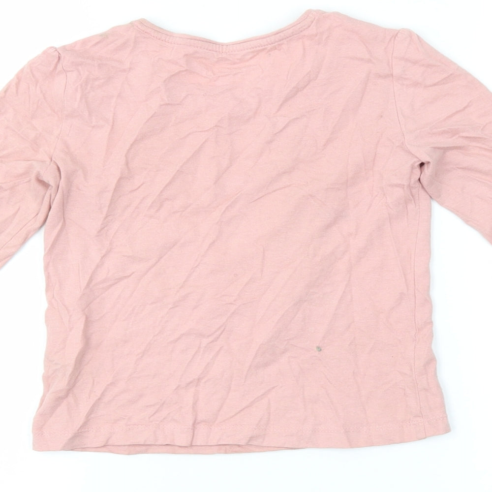 Primark Girls Pink   Basic T-Shirt Size 6-7 Years