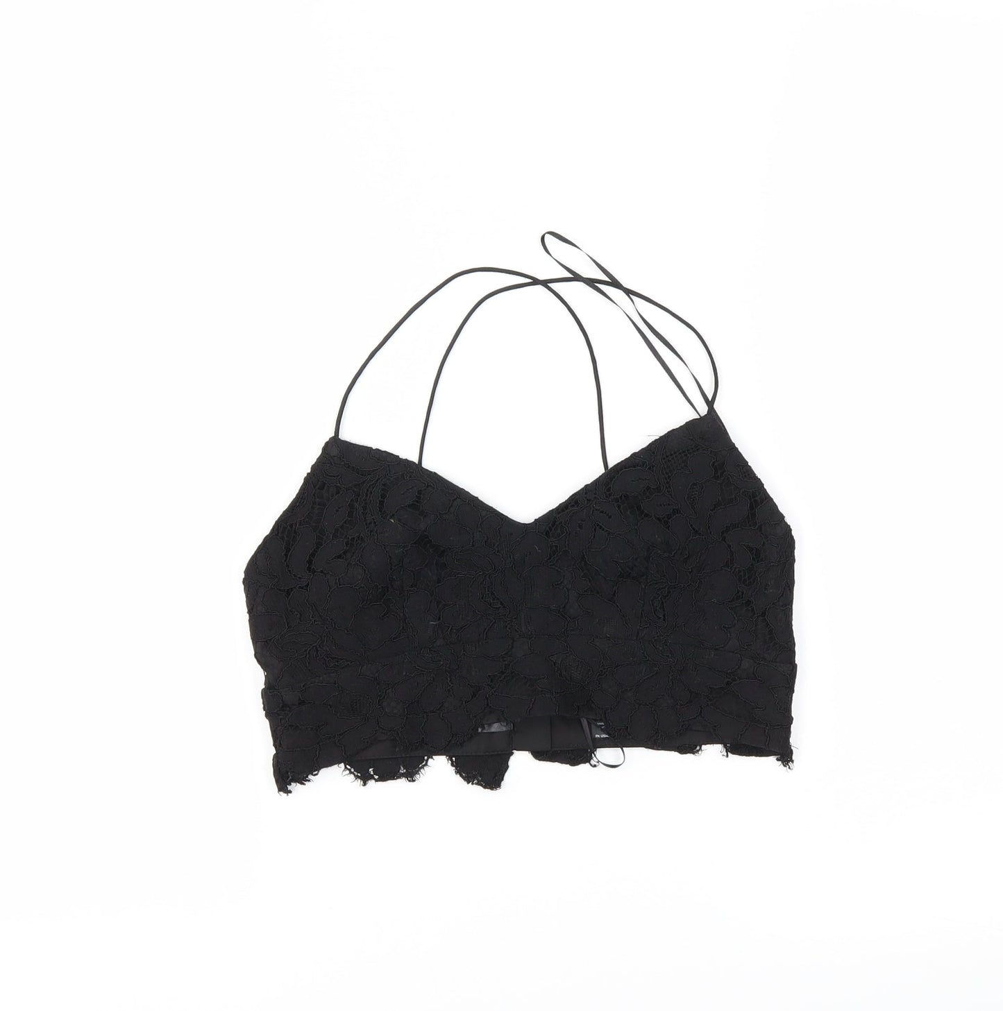 Topshop Womens Black   Cropped Tank Size 8