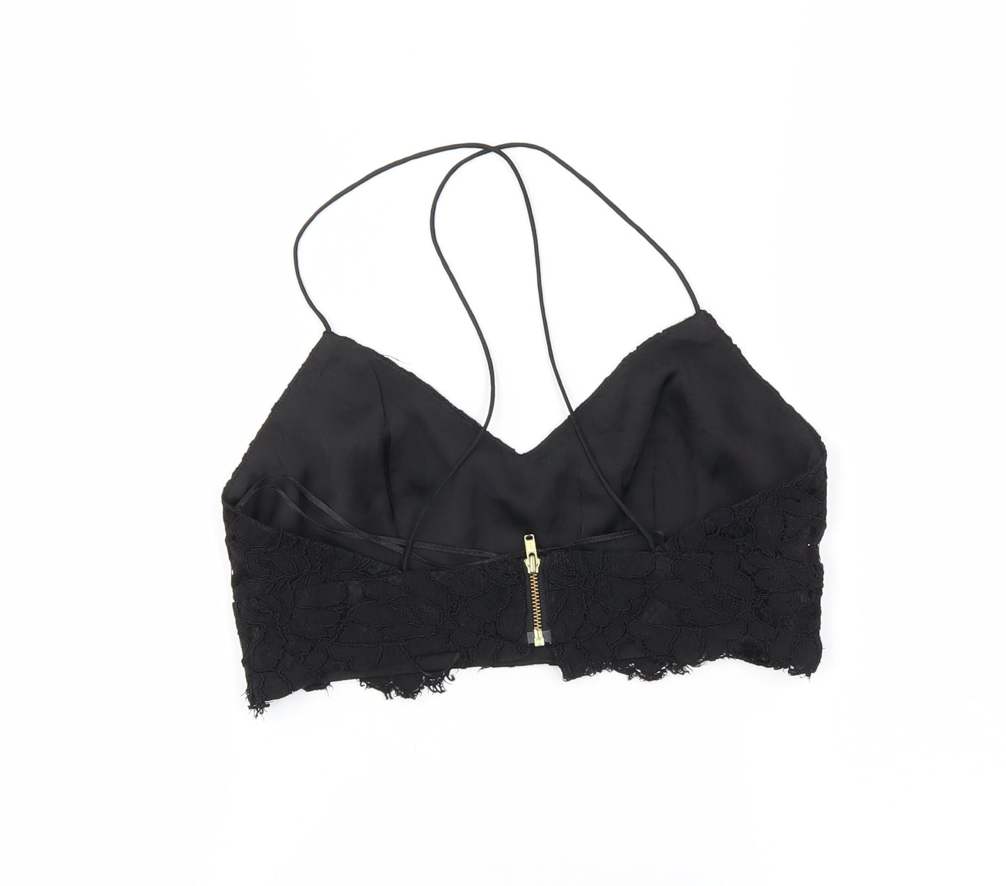 Topshop Womens Black   Cropped Tank Size 8