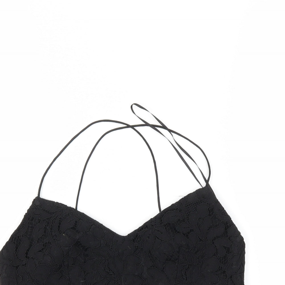 Topshop Womens Black   Cropped Tank Size 8
