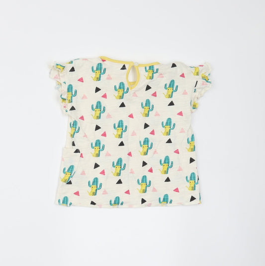 Mini Club Girls Beige   Basic T-Shirt Size 12-18 Months