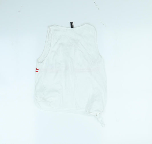 Divided Womens White   Basic Tank Size XS