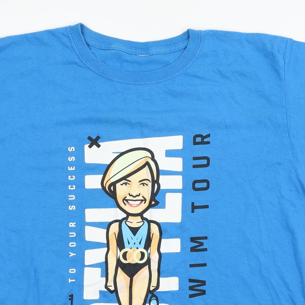 olyic Mens Blue    T-Shirt Size L