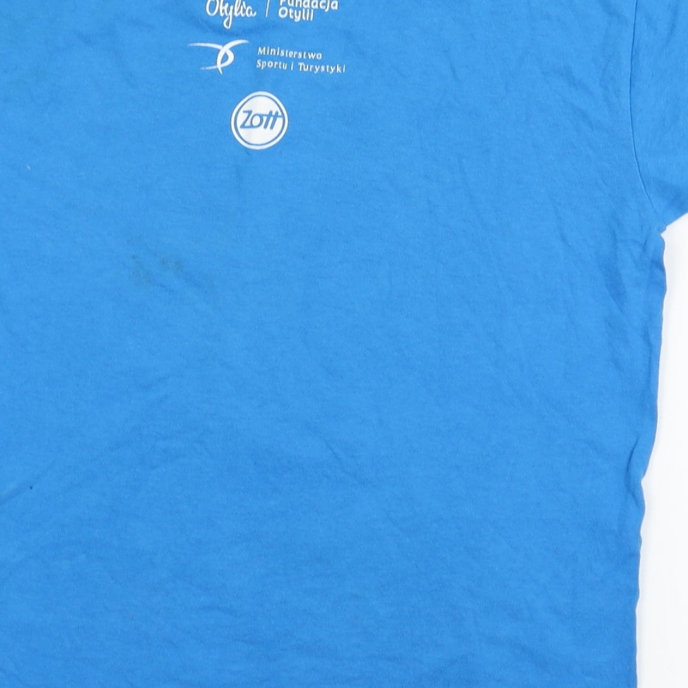 olyic Mens Blue    T-Shirt Size L
