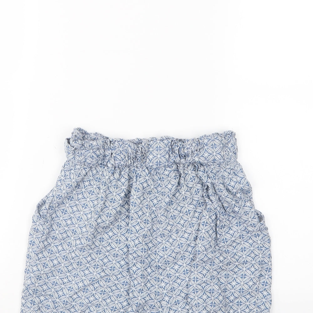 Primark Womens Blue Geometric  Boyfriend Shorts Size 6