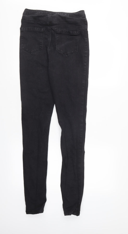 In the Style Womens Black  Denim Tapered Jeans Size 12 L31 in - elastic waist