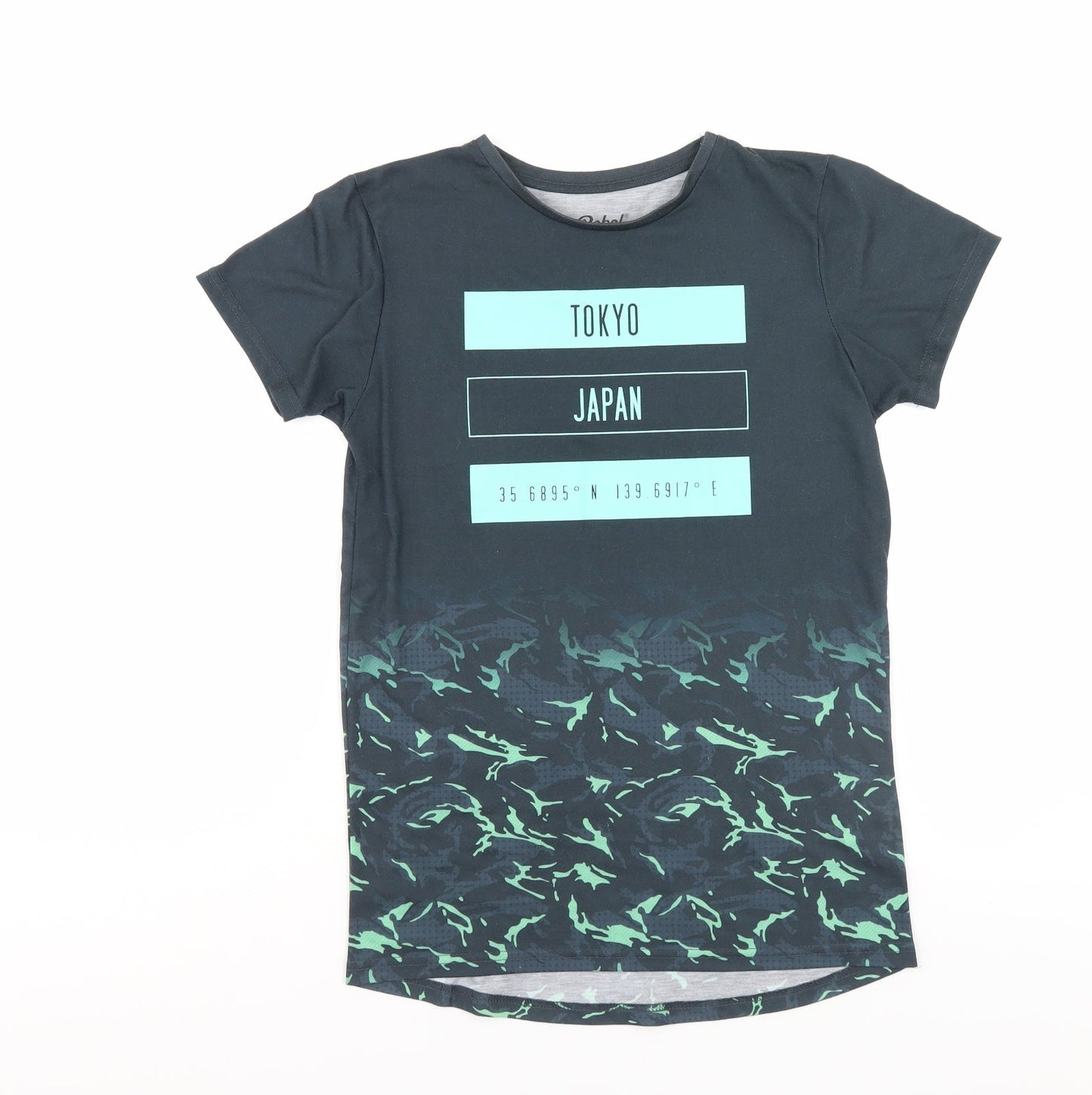 Rebel Boys Multicoloured Camouflage  Basic T-Shirt Size 12-13 Years