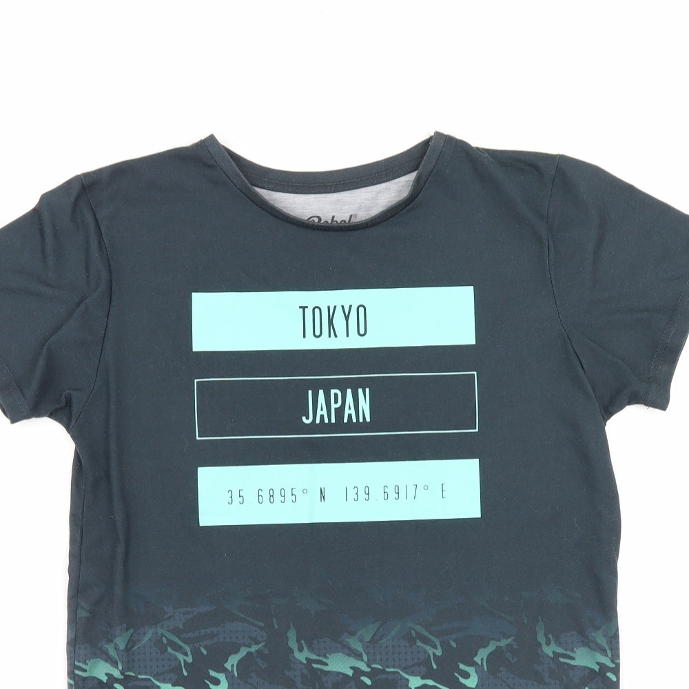 Rebel Boys Multicoloured Camouflage  Basic T-Shirt Size 12-13 Years