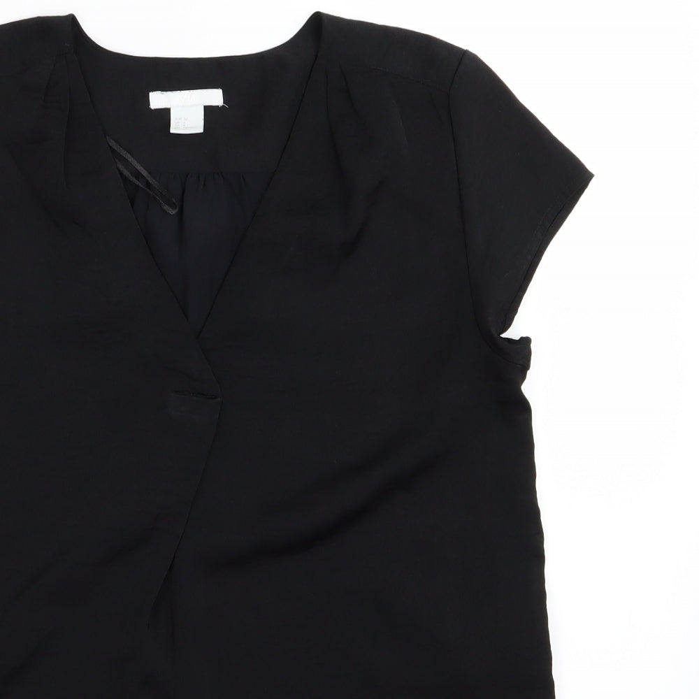H&M Womens Black   Basic T-Shirt Size 4